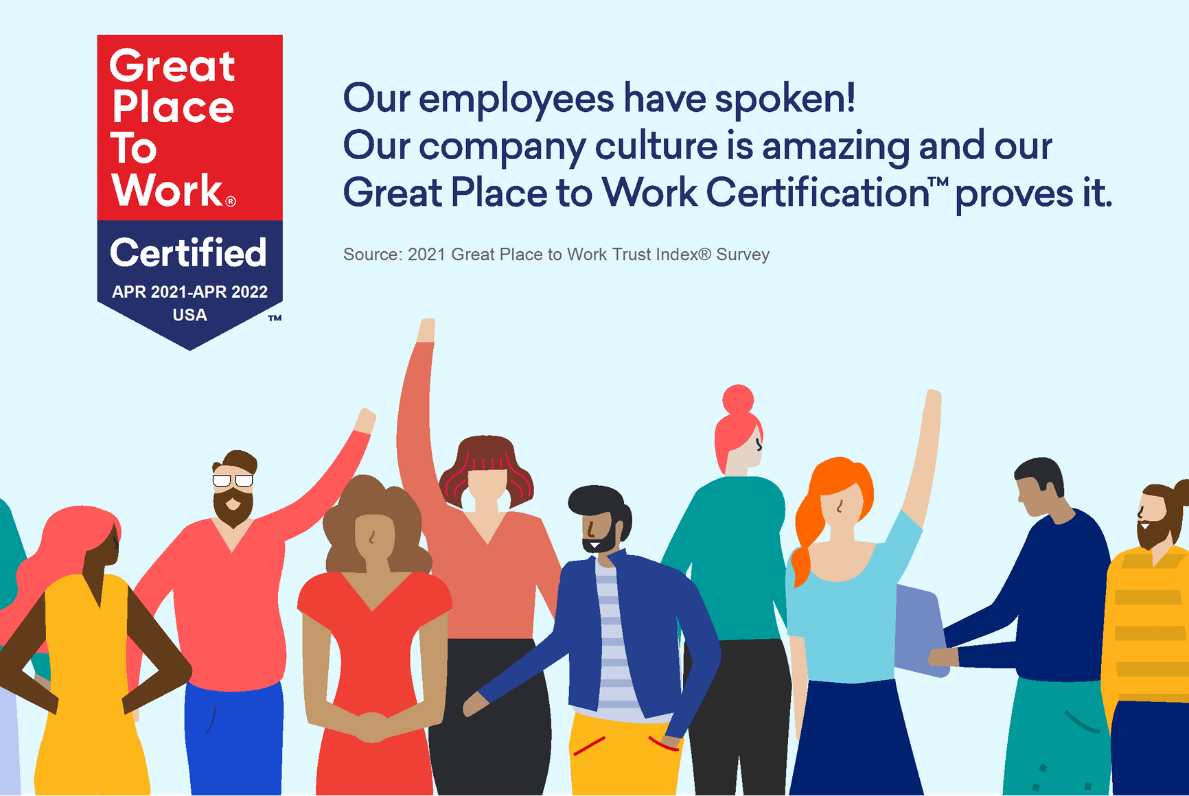 Stat showing how many employees think Lever is a great place to work - 94%