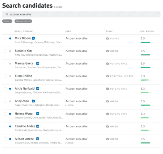 lever trm app candidate search